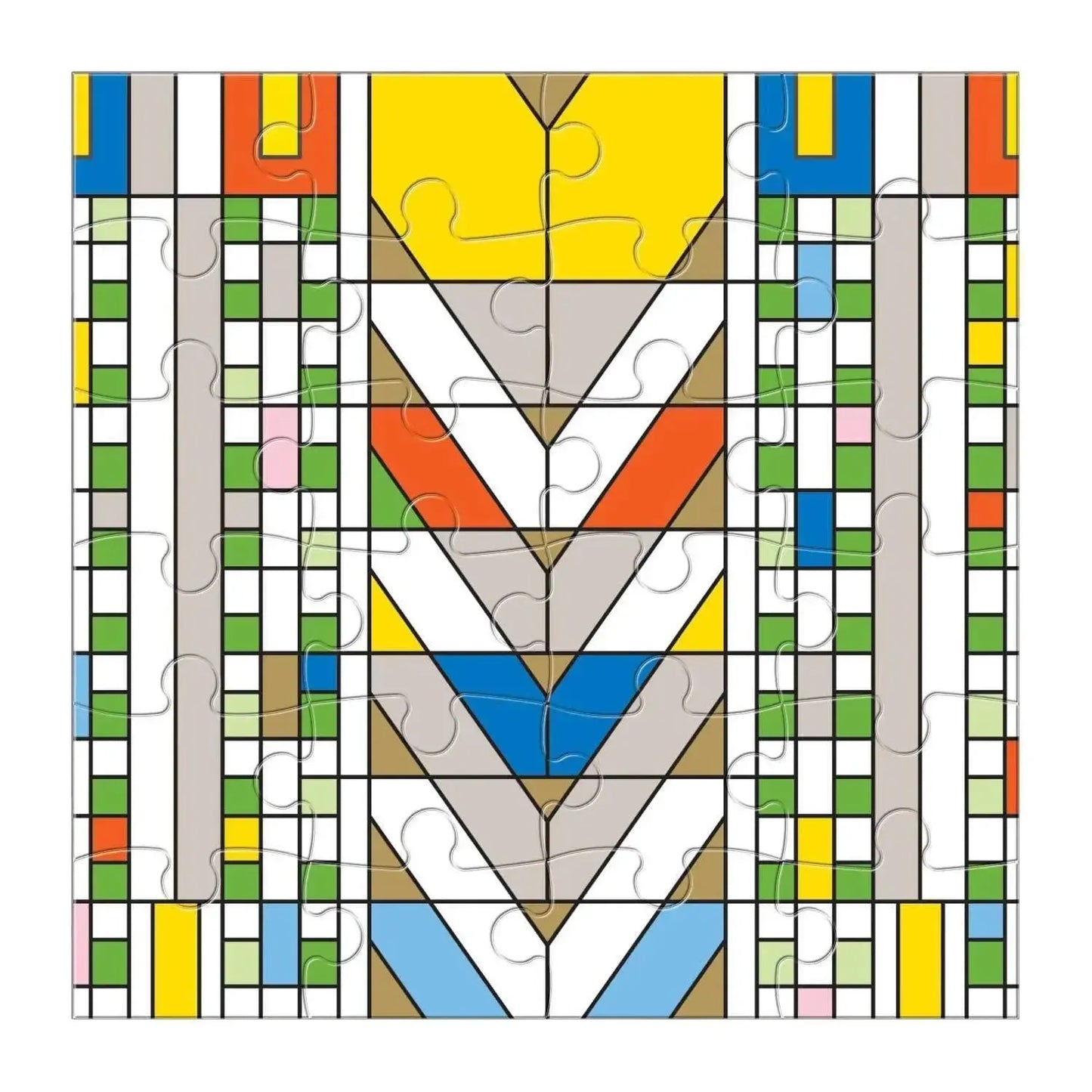 Frank Lloyd Wright Set of 6 25 Piece Wood Jigsaw Puzzle Galison