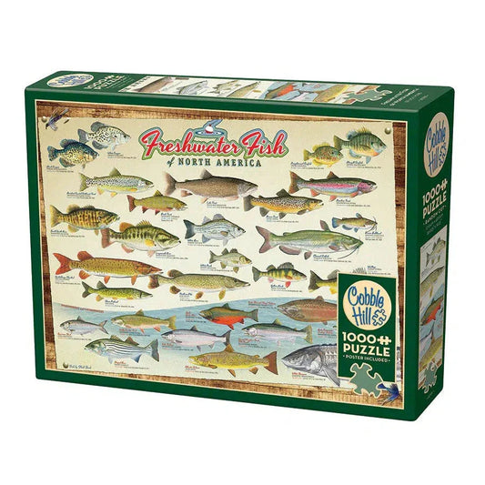 Freshwater Fish of North America 1000 Piece Jigsaw Puzzle Cobble Hill Puzzle Merchant