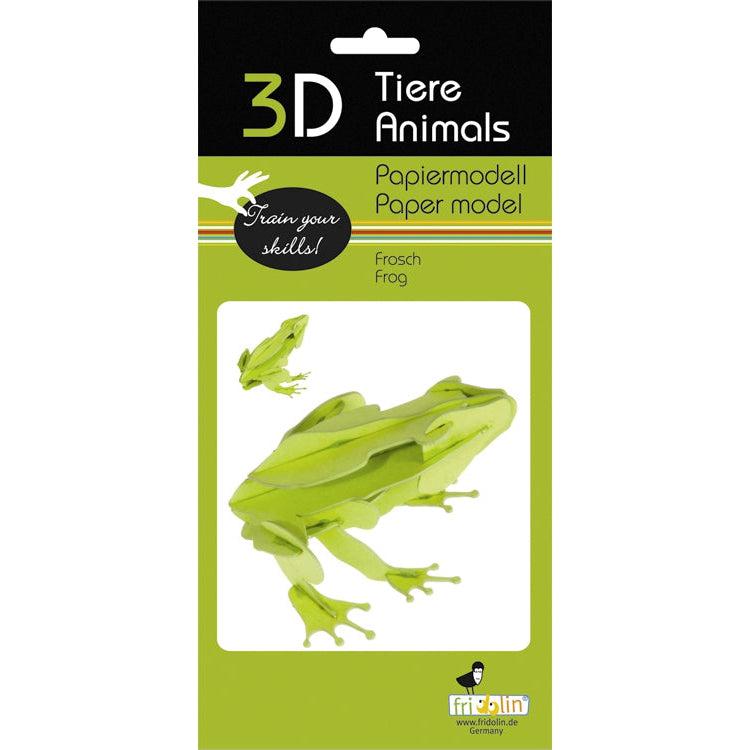 Frog 3D Cardboard Model Kit Fridolin