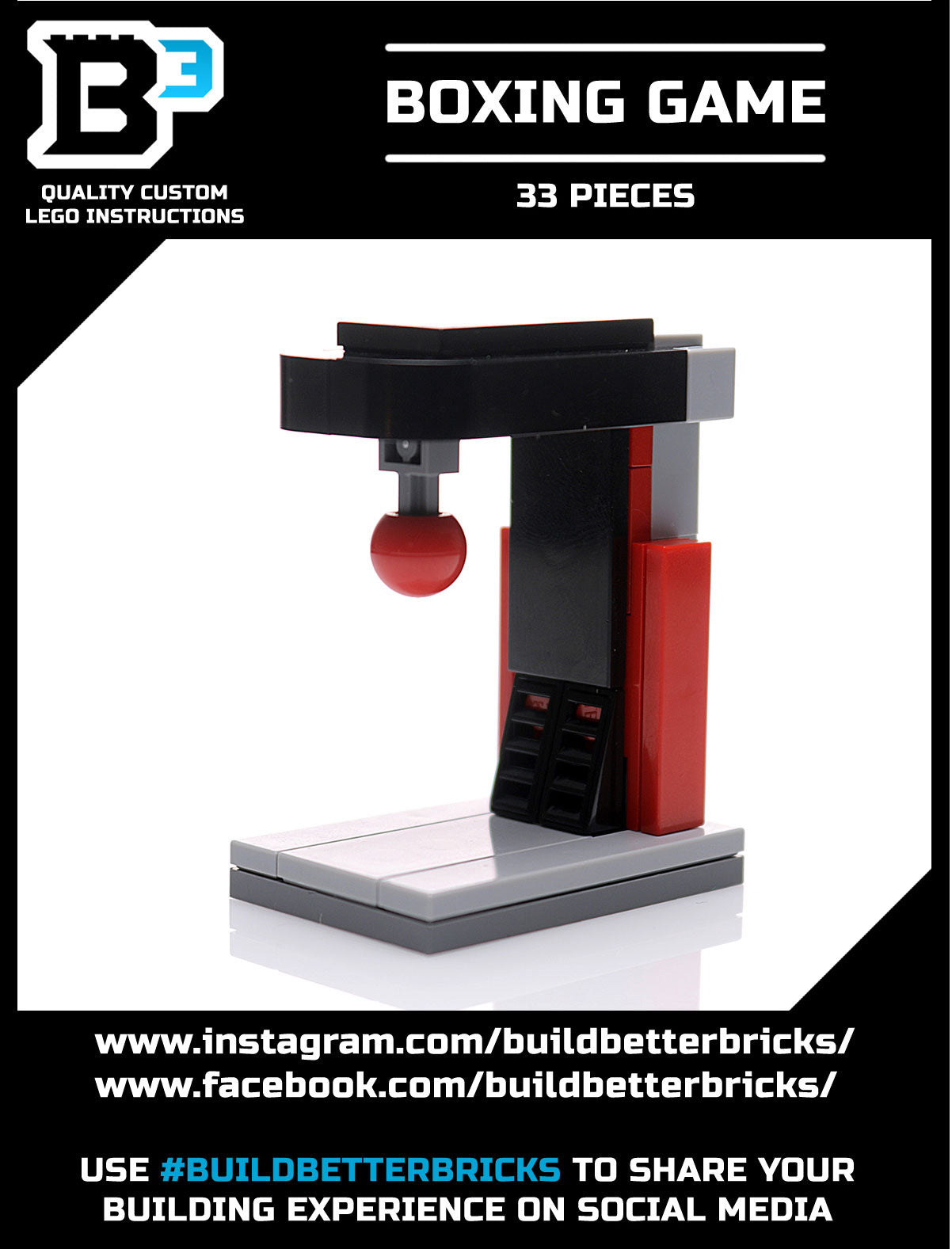 Arcade Boxing Game Machine made using LEGO Parts - B3 Customs B3 Customs