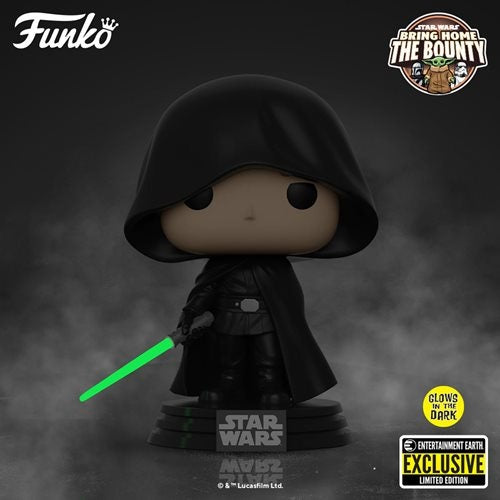 Funko POP! Star Wars: The Mandalorian Luke Skywalker GITD - Entertainment Earth Exclusive ANlMEHOME
