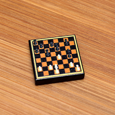 Chess Printed 2x2 Tile made using LEGO parts - B3 Customs B3 Customs