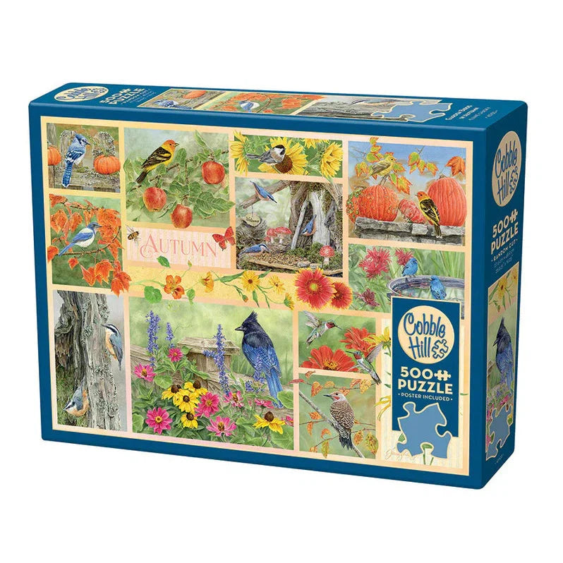 Garden Birds in Autumn 500 Piece Jigsaw Puzzle Cobble Hill Puzzle Merchant