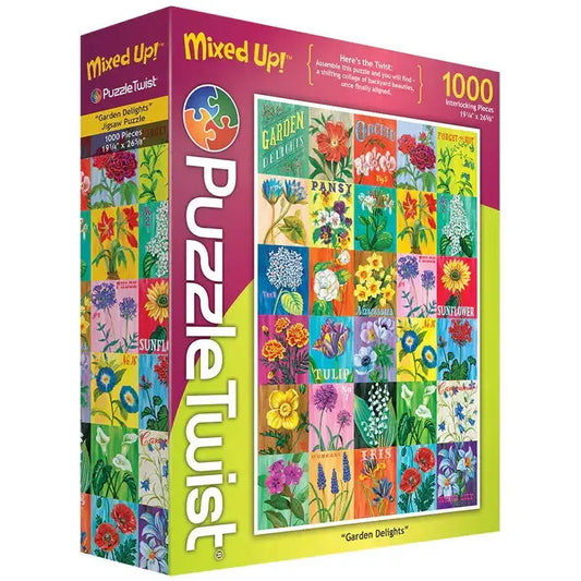 Garden Delights "Mixed Up" 1000 Piece Jigsaw Puzzle PuzzleTwist Puzzle Merchant