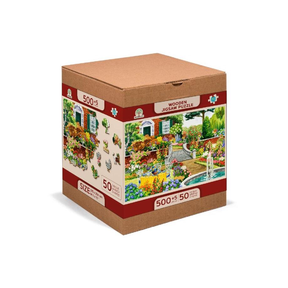 Garden Five O’clock 505 Piece Wood Jigsaw Puzzle Wooden City Puzzle Merchant