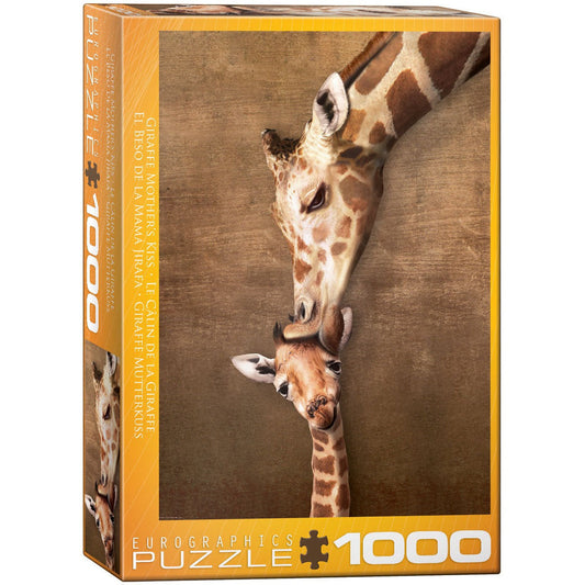 Giraffe Mother's Kiss 1000 Piece Jigsaw Puzzle Eurographics Puzzle Merchant