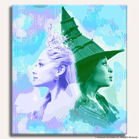 Glinda & Elphaba - Paint By Numbers Kit 19.7" x 11" (50x28 cm) Craft Hub