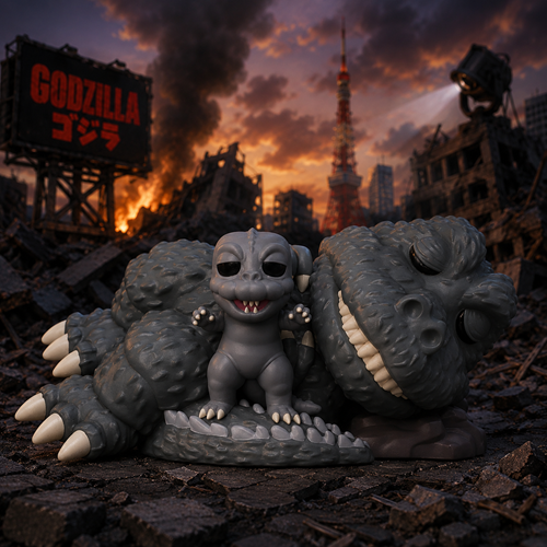 Funko POP! Movies: Sleeping Godzilla with Minizilla ANlMEHOME