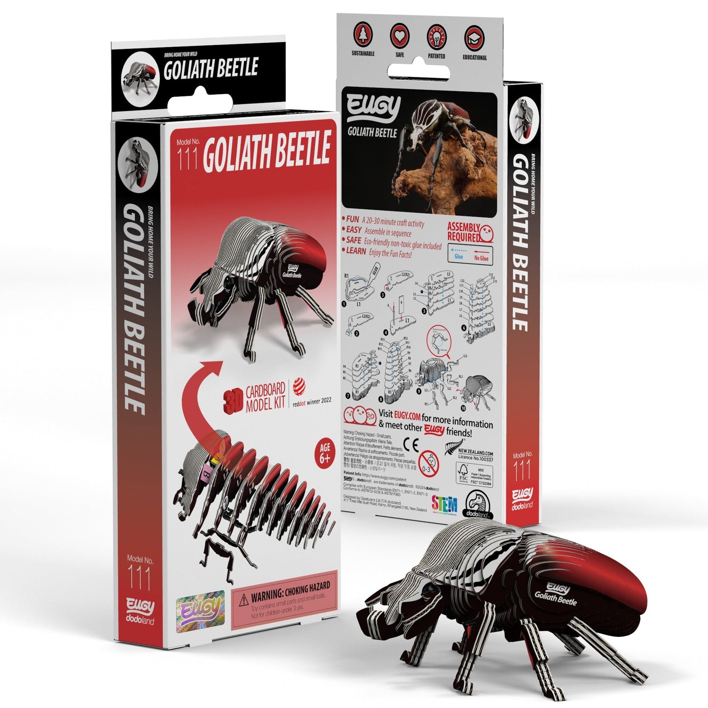 Goliath Beetle 3D Cardboard Model Kit Eugy Puzzle Merchant