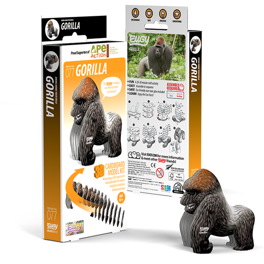 Gorilla 3D Cardboard Model Kit Eugy Puzzle Merchant