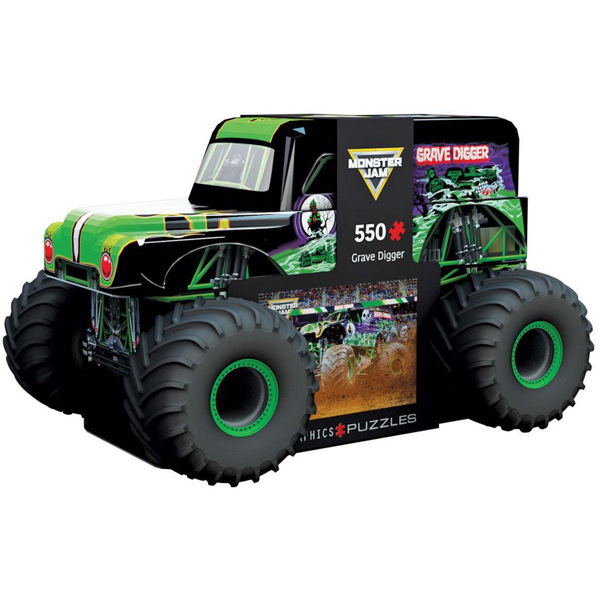 Grave Digger Monster Jam 550 Piece Jigsaw Puzzle in Tin Eurographics Puzzle Merchant