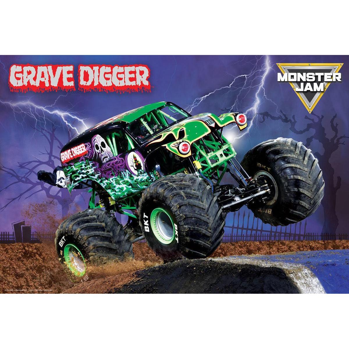 Grave Digger Monster Jam Lunch Bag & 100 Piece Jigsaw Puzzle Eurographics