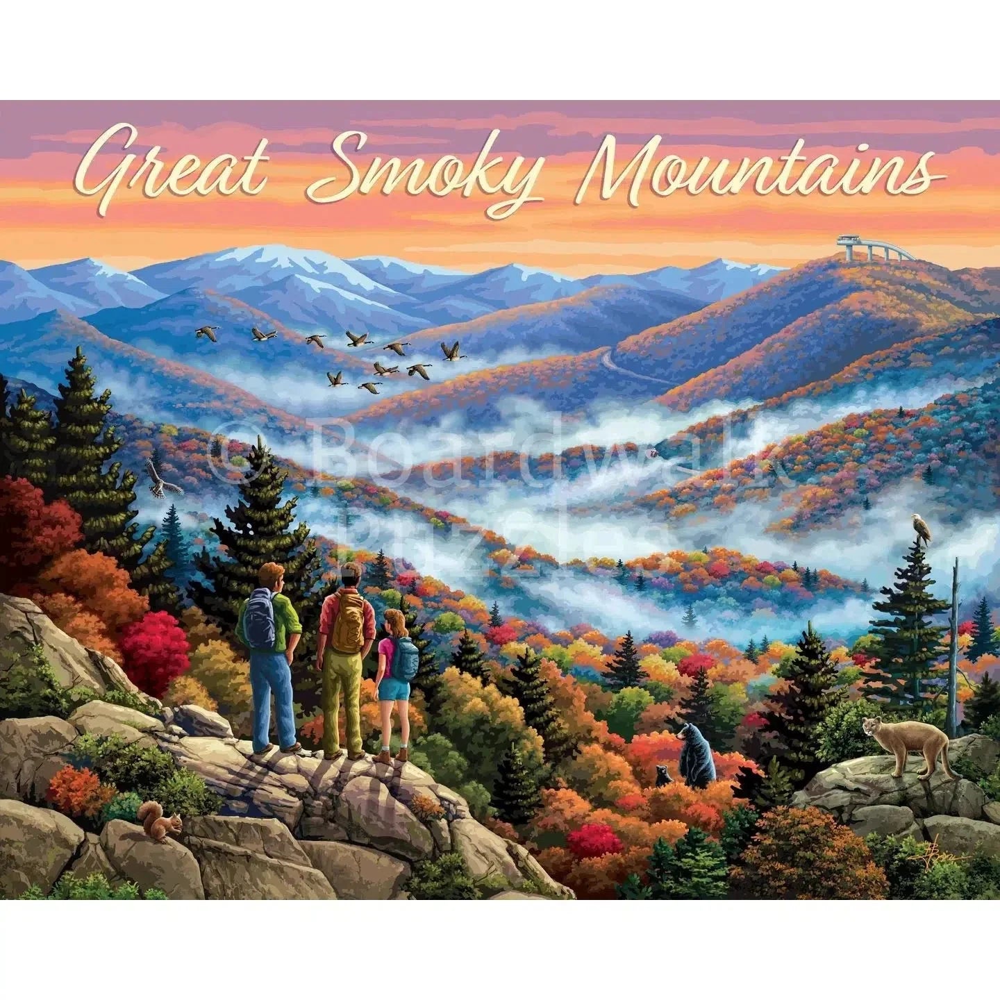 Great Smoky Mountains 500 Piece Jigsaw Puzzle Boardwalk