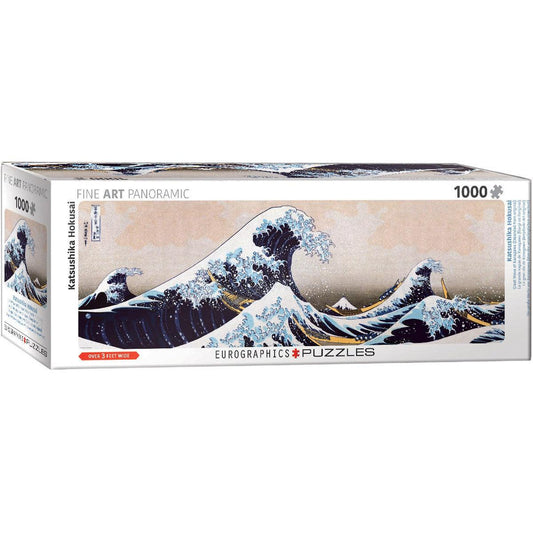 Great Wave off Kanagawa 1000 Piece Panoramic Jigsaw Puzzle Eurographics Puzzle Merchant