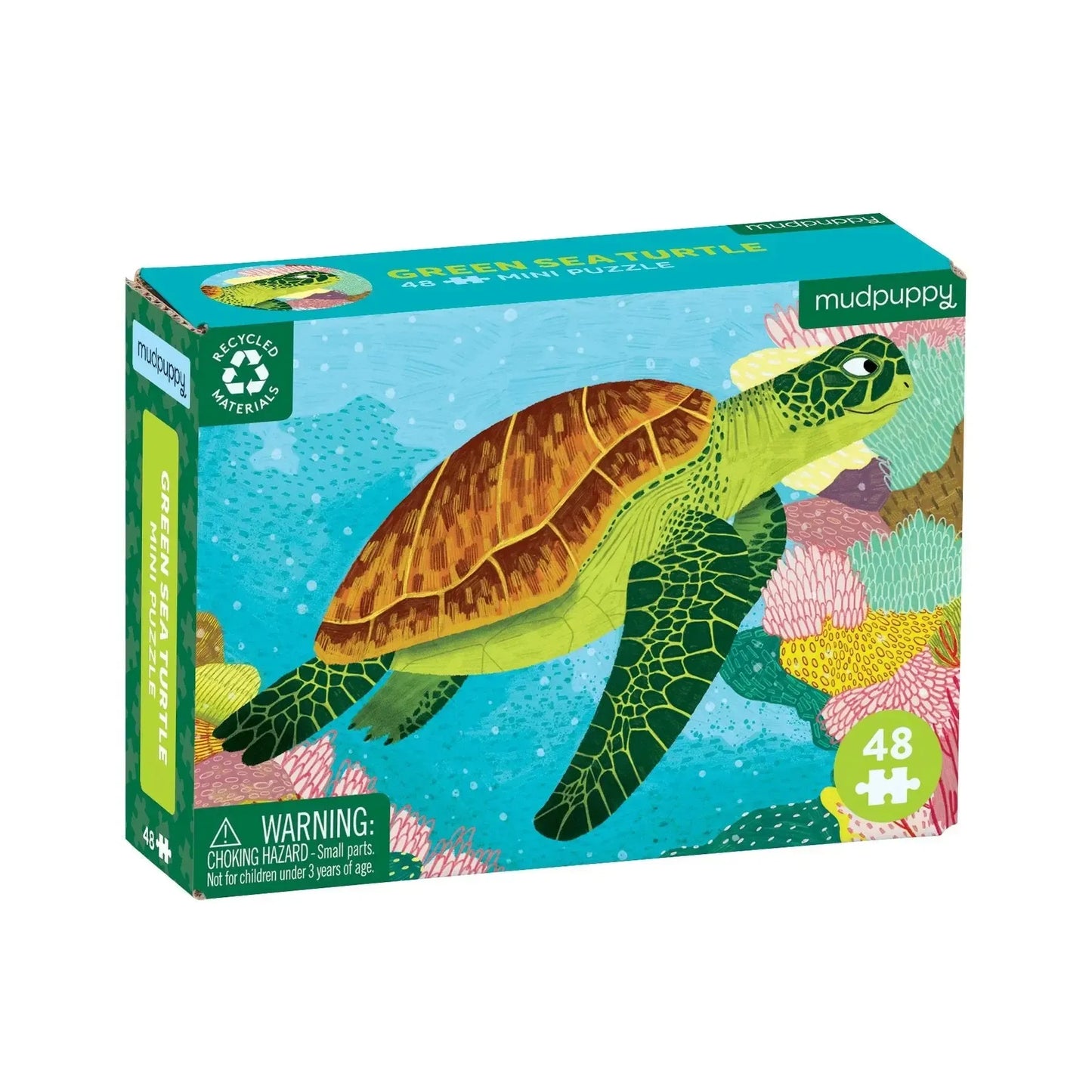 Green Sea Turtle 48 Piece Mini Jigsaw Puzzle Mudpuppy