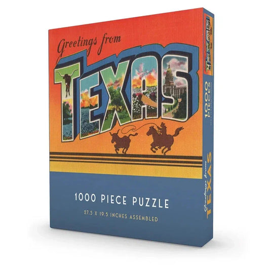 Greetings from Texas 1000 Piece Jigsaw Puzzle Gibbs Smith Puzzle Merchant