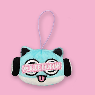 BLUE HAM HAM TONGUE OUT MINI HANGING PLUSH Anime Pop