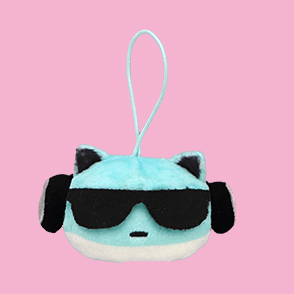 BLUE HAM HAM SUNGLASSES MINI HANGING PLUSH Anime Pop