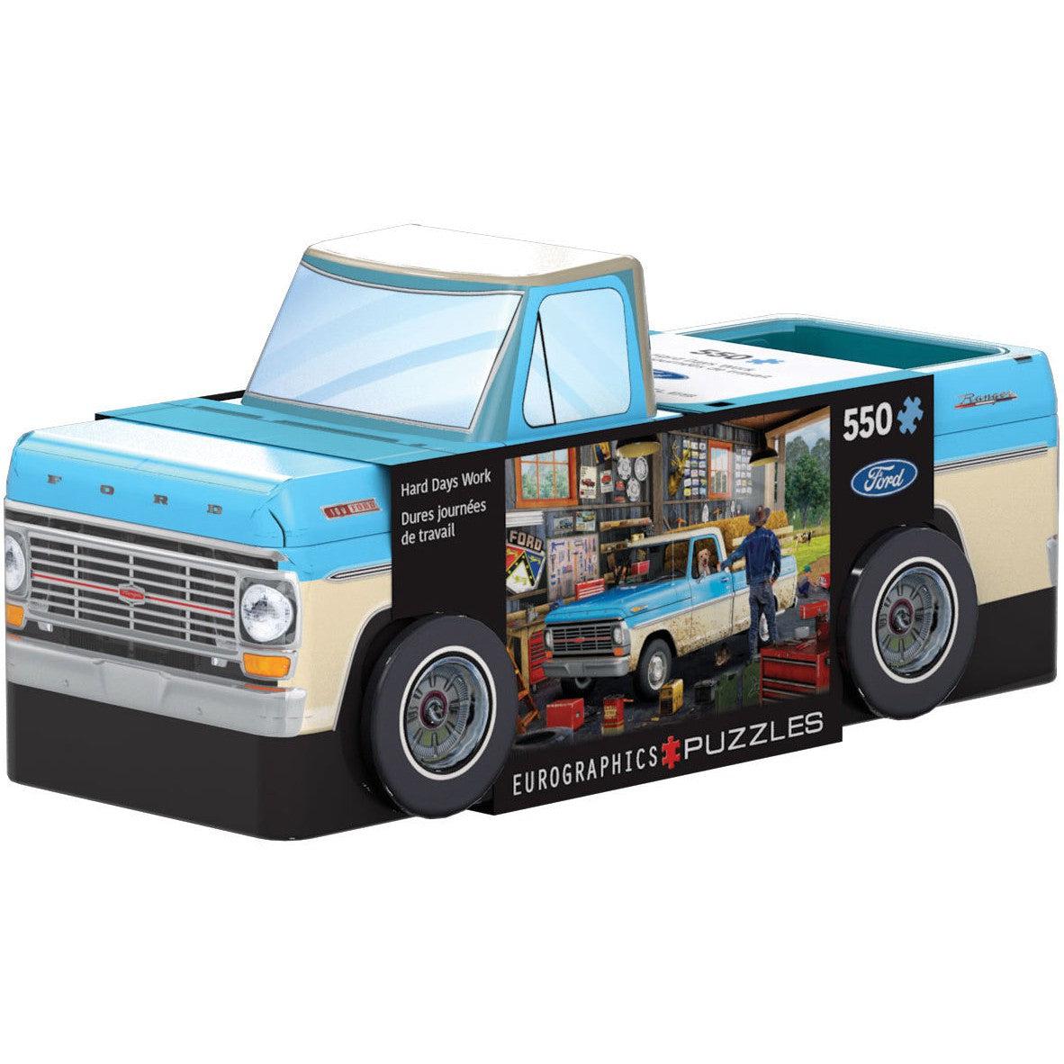 Hard Day's Work Ford Pickup Truck 550 Piece Jigsaw Puzzle in Tin Eurographics Puzzle Merchant