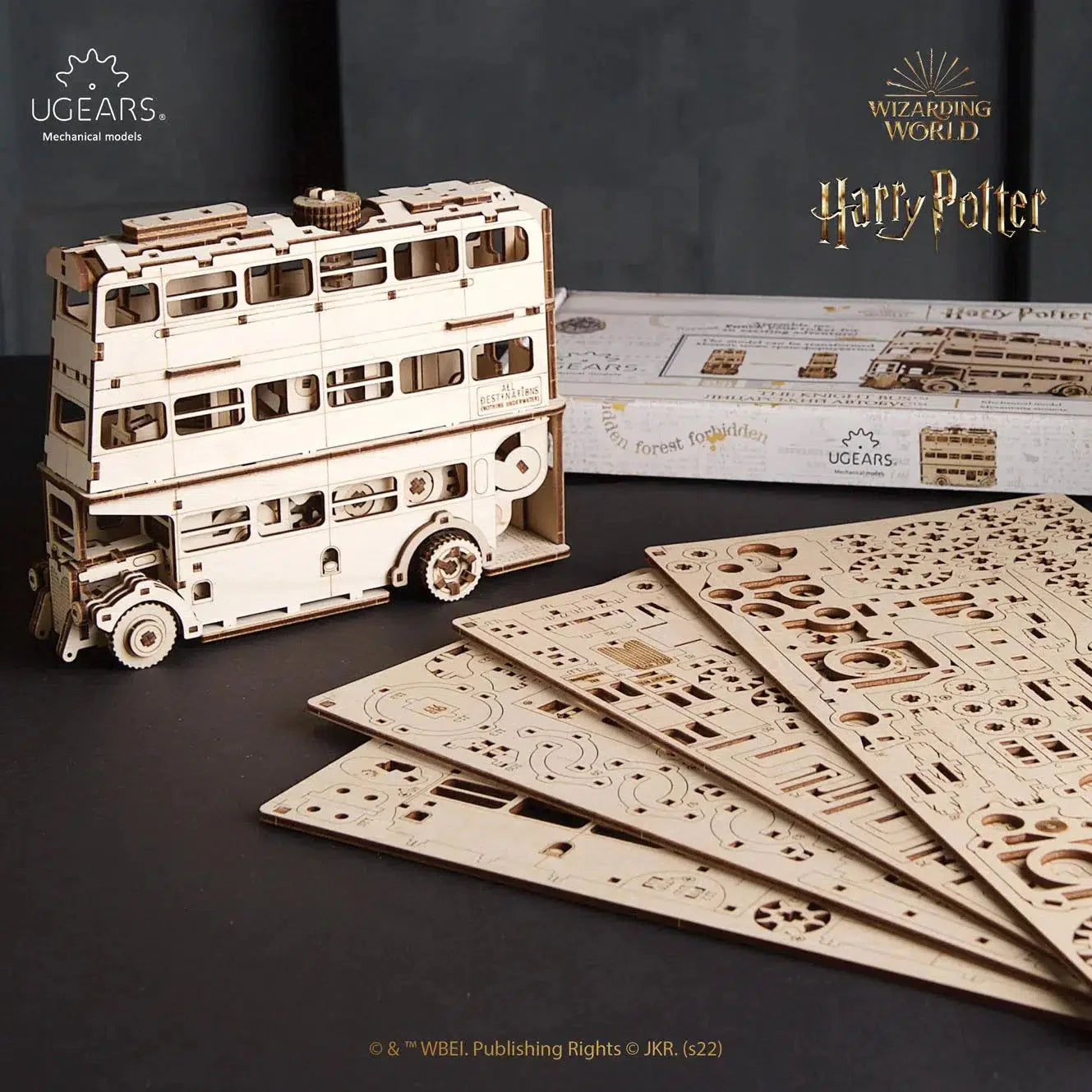 Harry Potter™ Knight Bus™ 3D Wood Model Kit UGEARS Puzzle Merchant