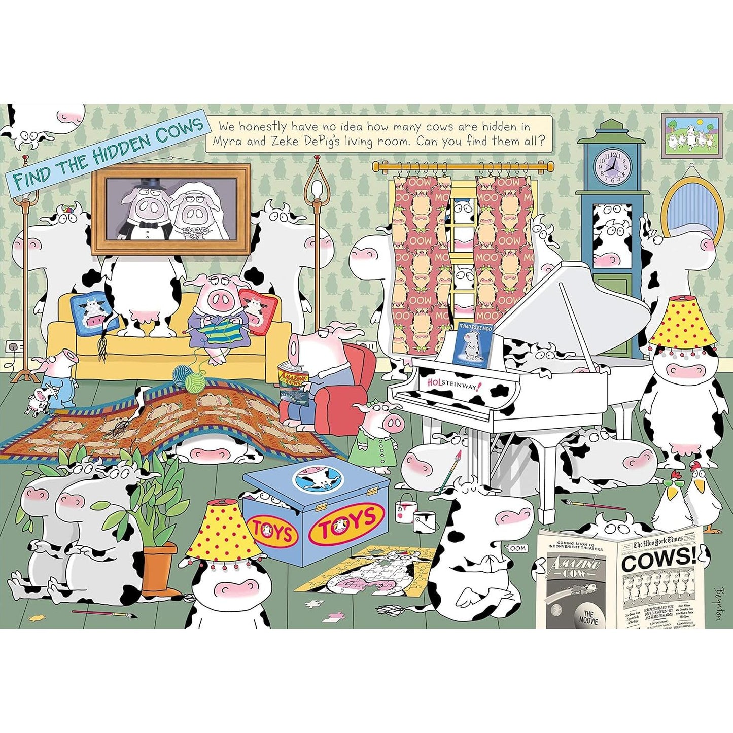 Hidden Cows 1000 Piece Jigsaw Puzzle Workman