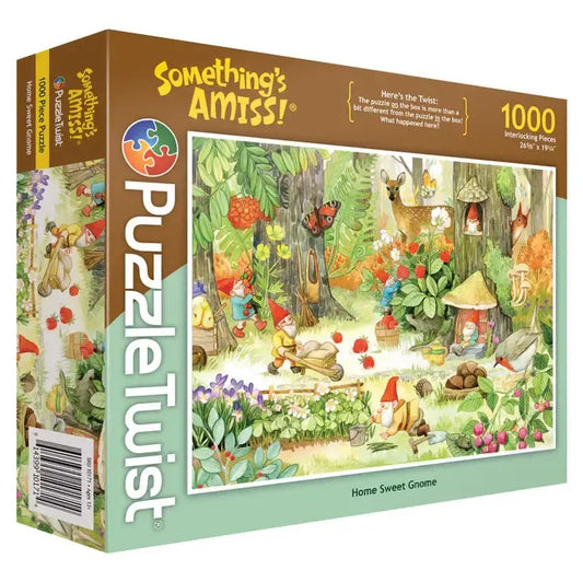 Home Sweet Gnome "Something's Amiss!" 1000 Piece Jigsaw Puzzle PuzzleTwist Puzzle Merchant