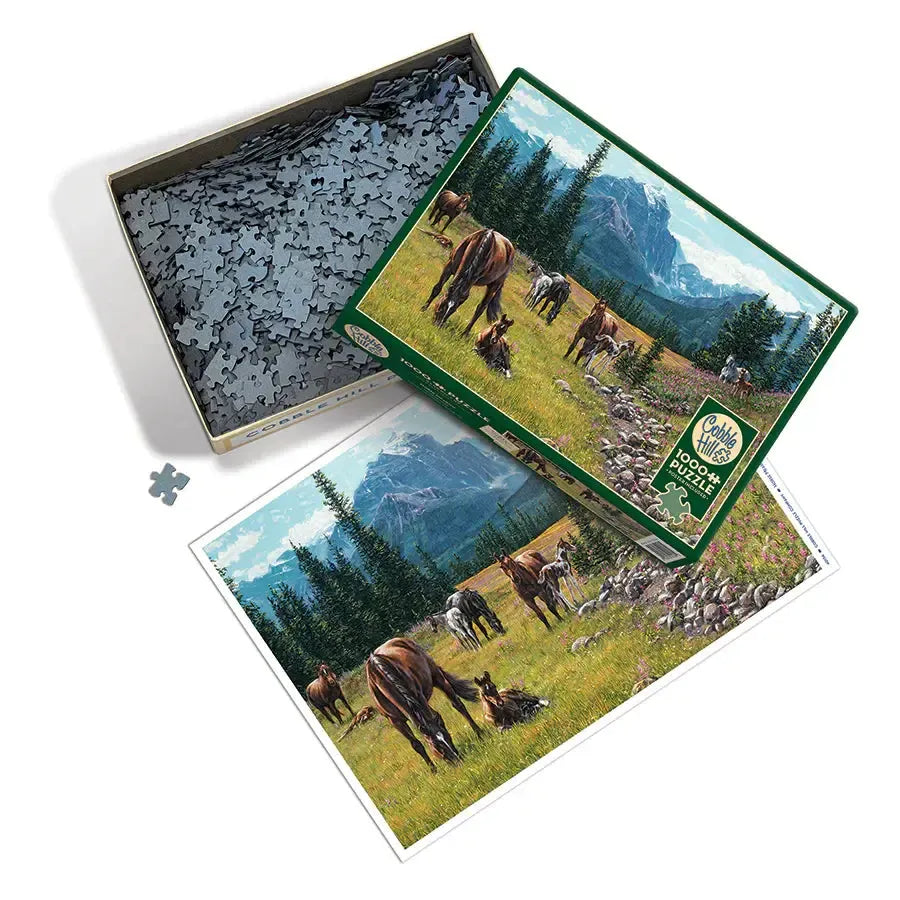 Horse Meadow 1000 Piece Jigsaw Puzzle Cobble Hill