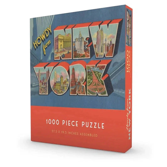 Howdy from New York 1000 Piece Jigsaw Puzzle Gibbs Smith Puzzle Merchant