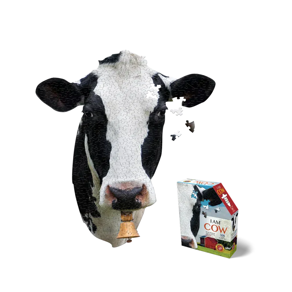 I Am Cow 300 Piece Head Shaped Jigsaw Puzzle Madd Capp