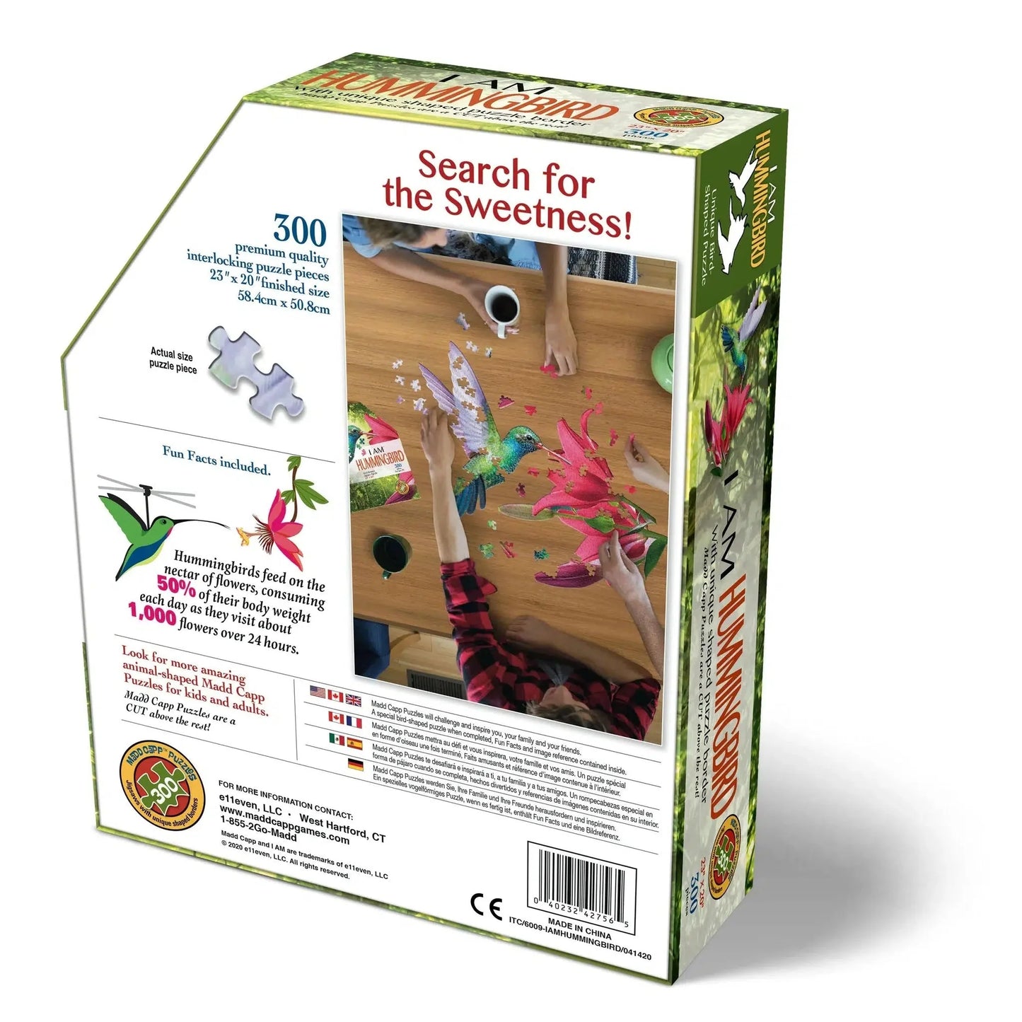 I Am Hummingbird 300 Piece Bird Shaped Jigsaw Puzzle Madd Capp