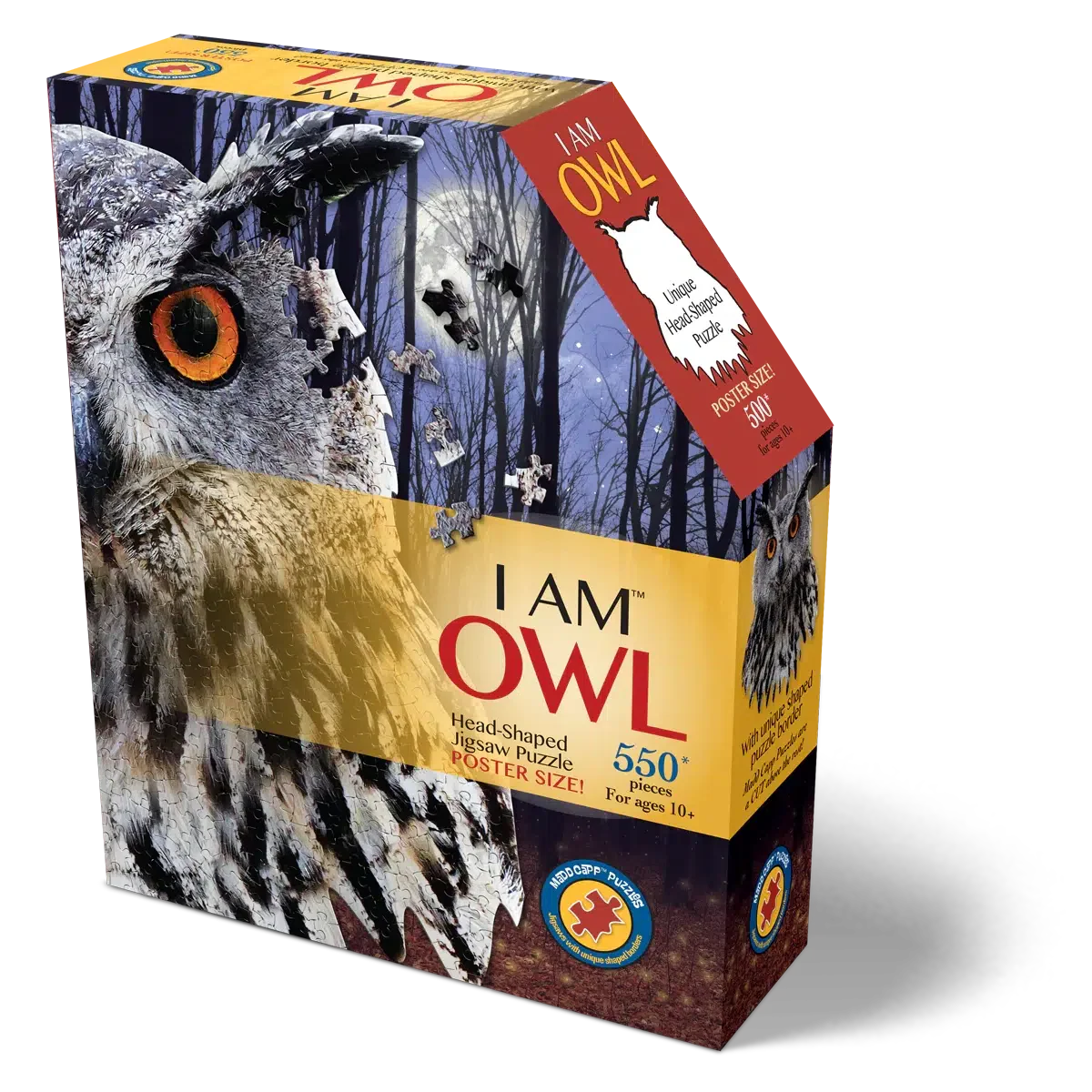 I Am Owl 550 Piece Head Shaped Jigsaw Puzzle Madd Capp