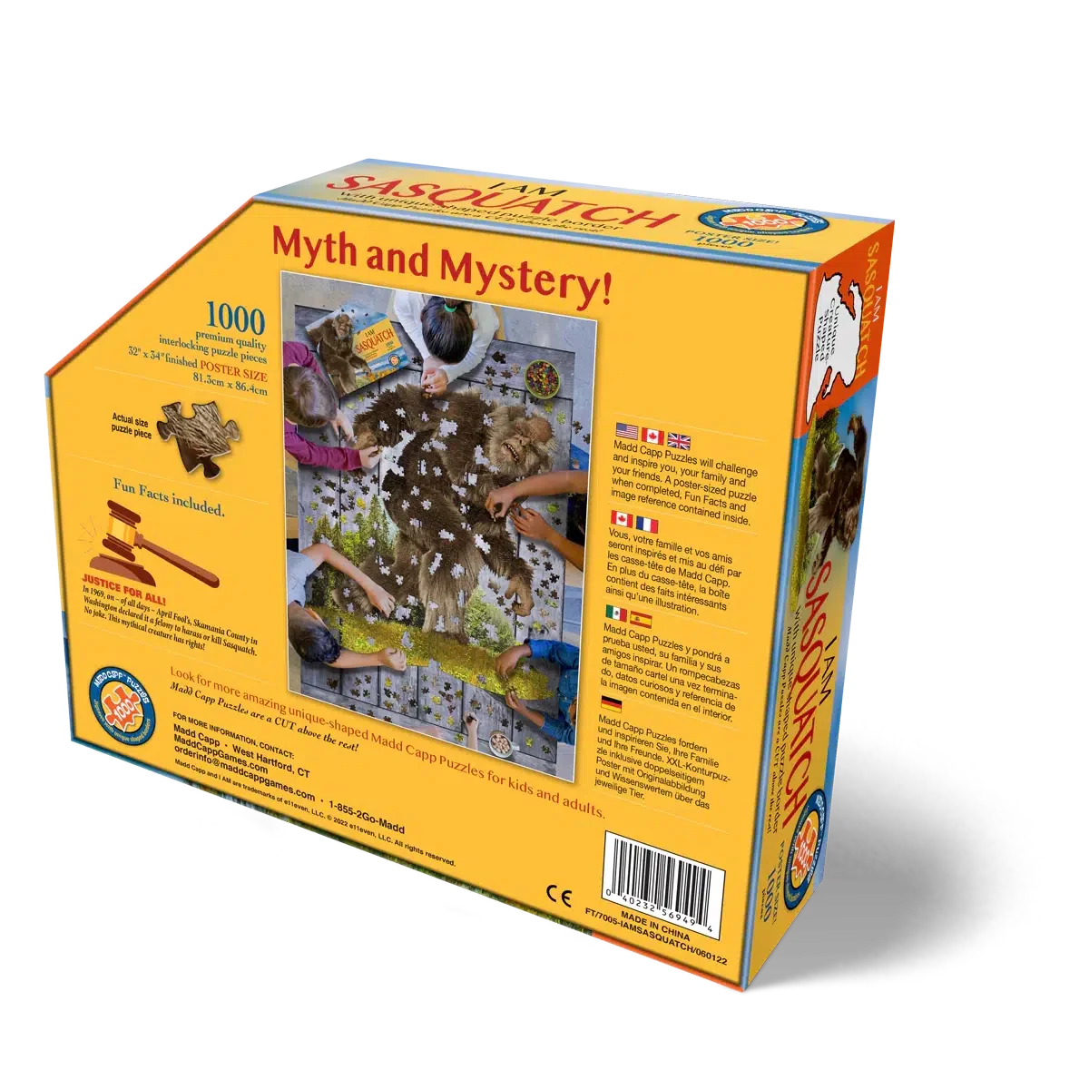 I Am Sasquatch 1000 Piece Creature Shaped Jigsaw Puzzle Madd Capp