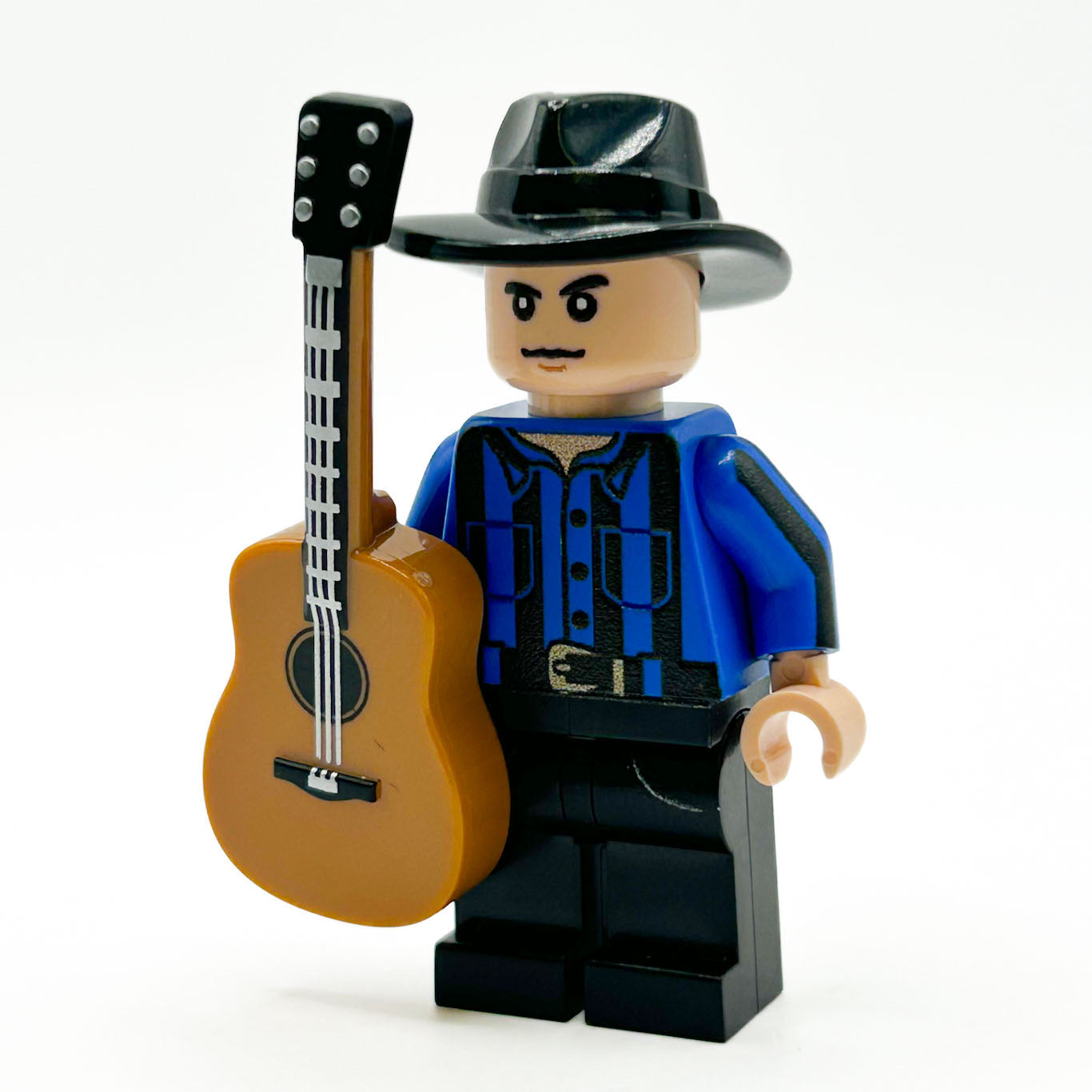 Garth Brooks Musician Minifig (Buildin' the Wind) - B3 Customs B3 Customs