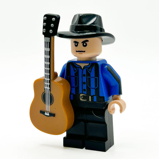 Garth Brooks Musician Minifig (Buildin' the Wind) - B3 Customs B3 Customs