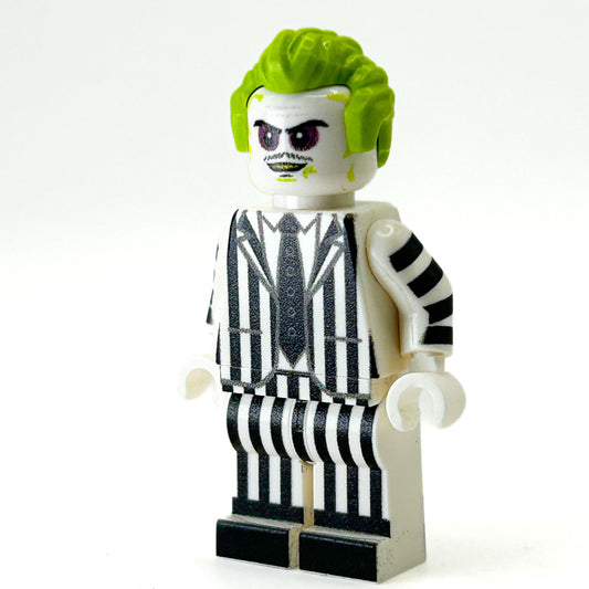 Beetlejuice Minifig made using LEGO parts B3 Customs