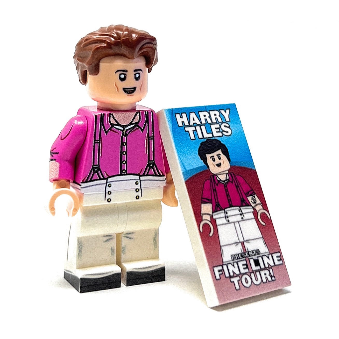 Harry Tiles Custom Musician Minifig w/ Concert Poster (Fine Line Tour) B3 Customs