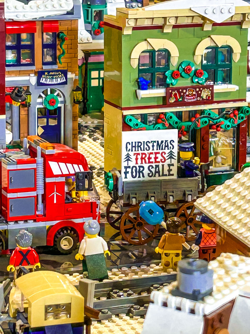 Christmas Trees for Sale Sign (6x6 Tile), B3 Customs made using LEGO parts B3 Customs