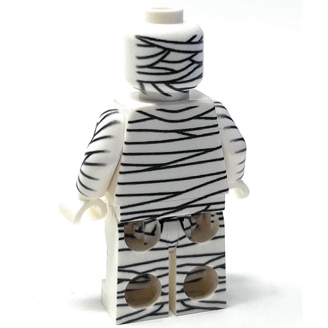Halloween Mummy Minifig made using LEGO parts B3 Customs