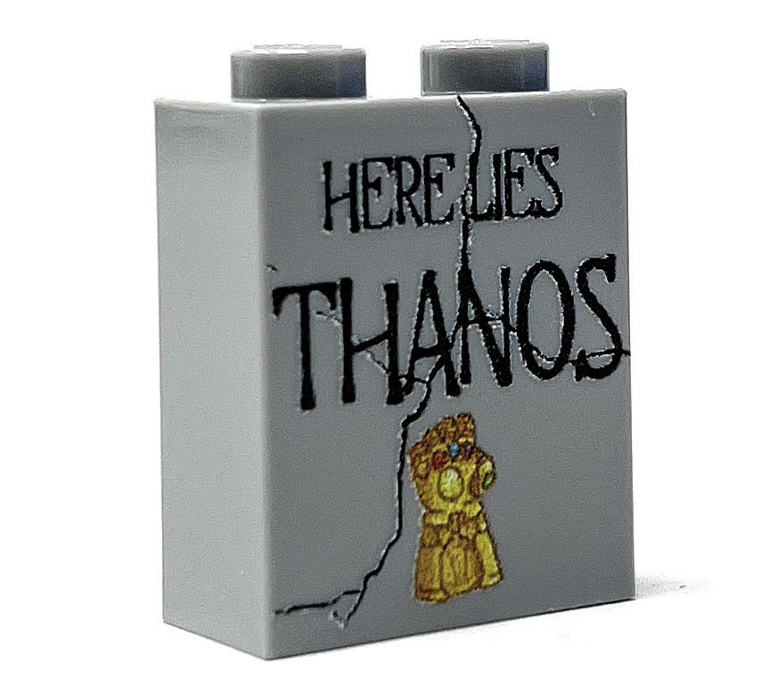 Thanos Tombstone (Halloween) (1x2x2 Brick) - B3 Customs B3 Customs