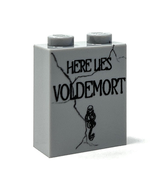 Voldemort Tombstone (Halloween) (1x2x2 Brick) made using LEGO part B3 Customs