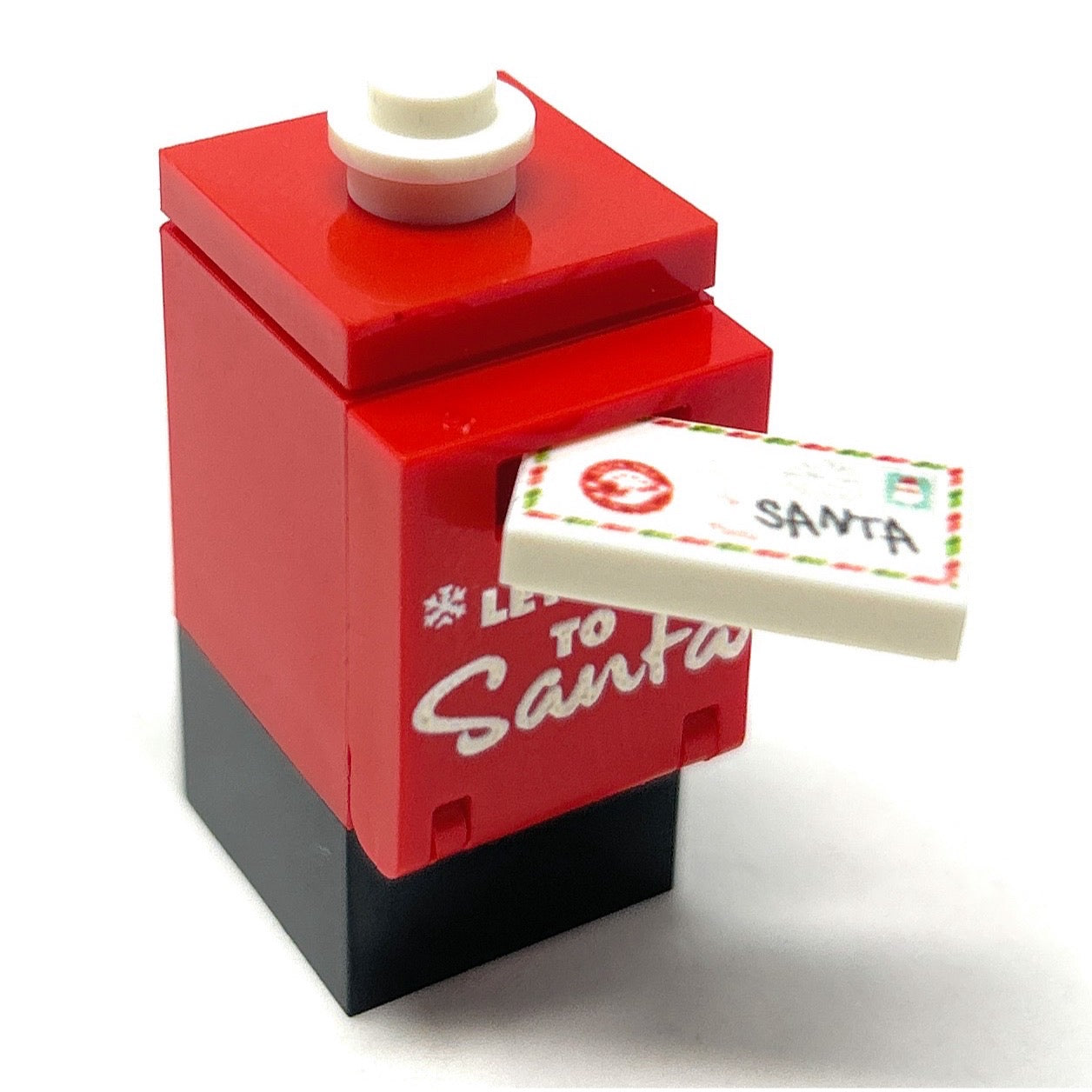 Letter to Santa Mailbox and Envelope made using LEGO parts - B3 Customs B3 Customs