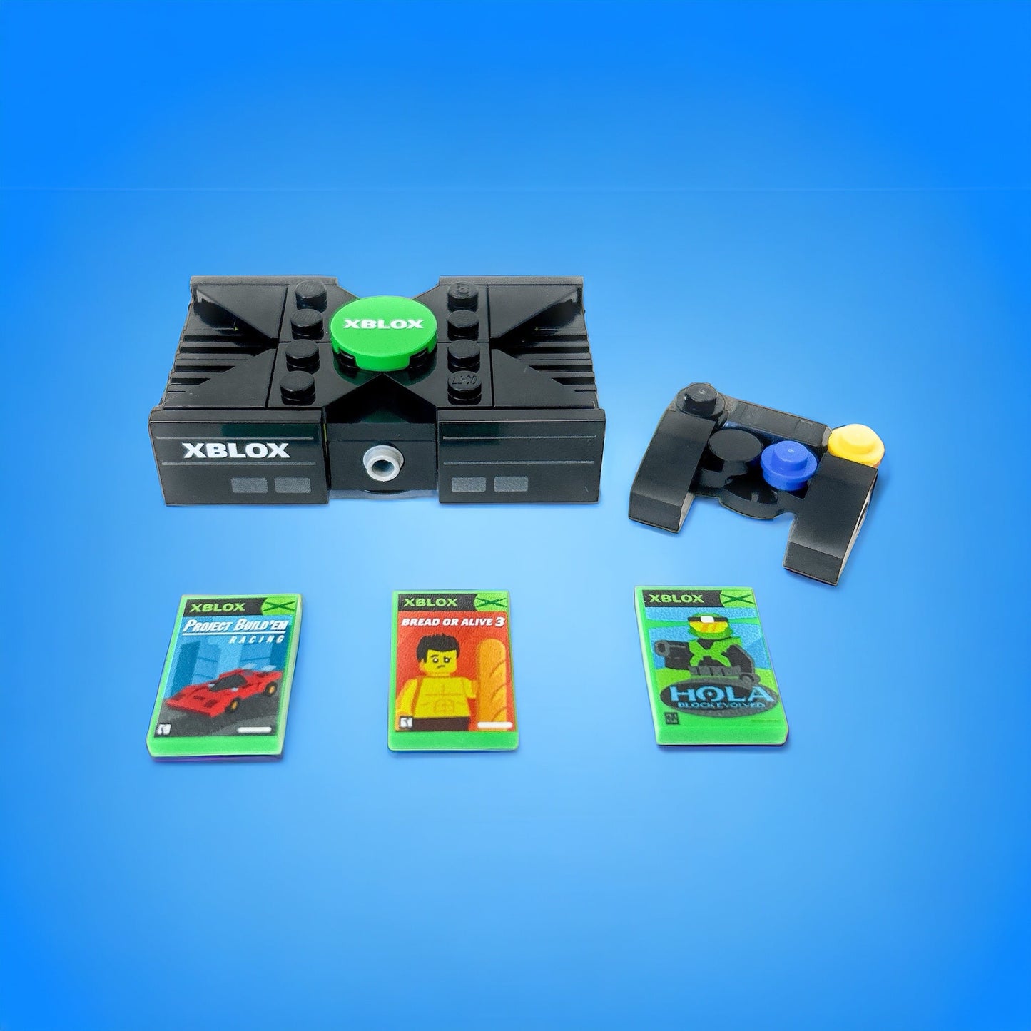 XBLOX 2001 - Custom Classic Video Game Console Set made with LEGO parts B3 Customs