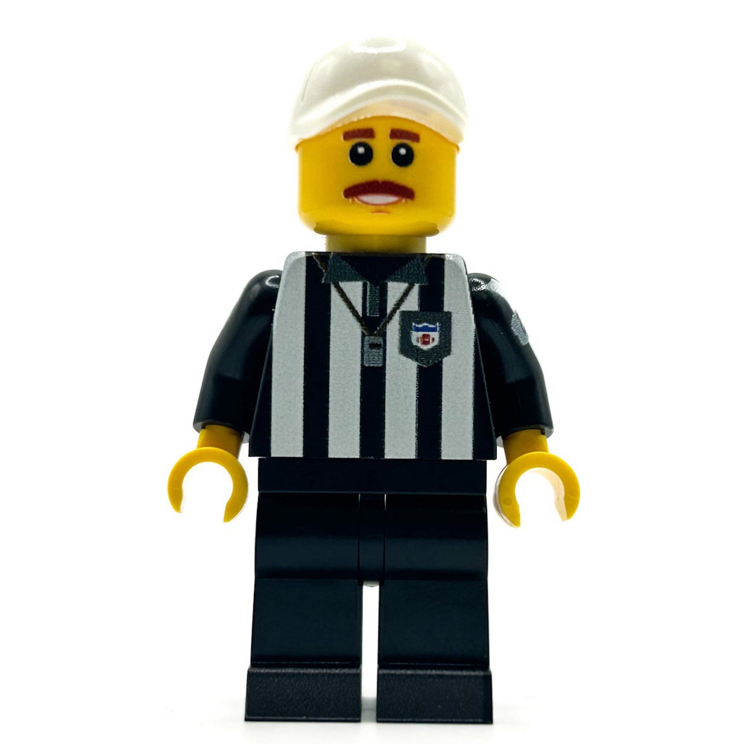 Football Referee Custom Minifig made with LEGO parts - B3 Customs Classic (Yellow) B3 Customs