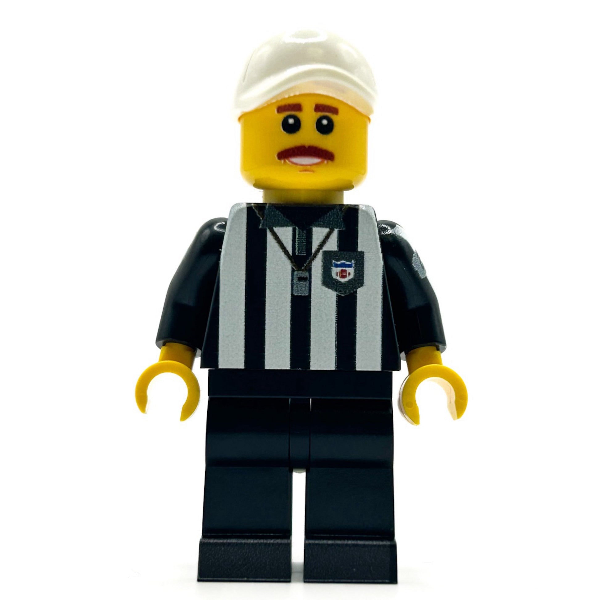 Football Referee Custom Minifig made with LEGO parts - B3 Customs Classic (Yellow) B3 Customs