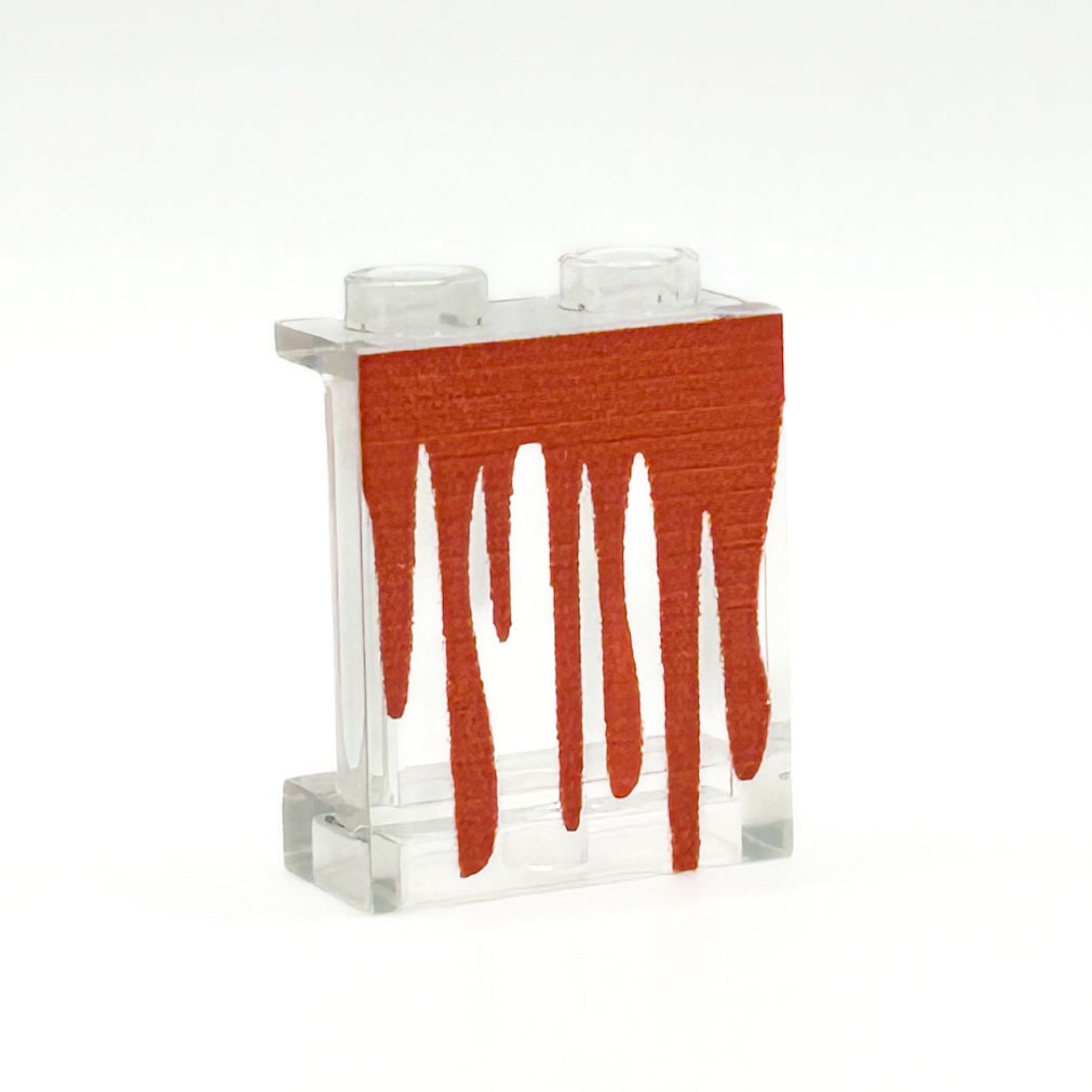 Window with Blood Dripping, Halloween - Custom Printed LEGO 1x2x2 Panel, B3 Customs B3 Customs