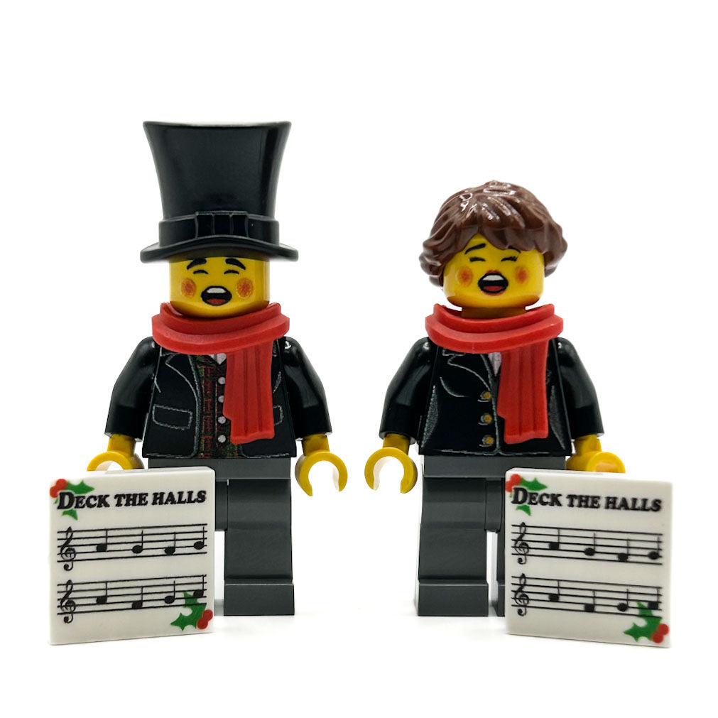 Christmas Caroler Minifigs B3 Customs