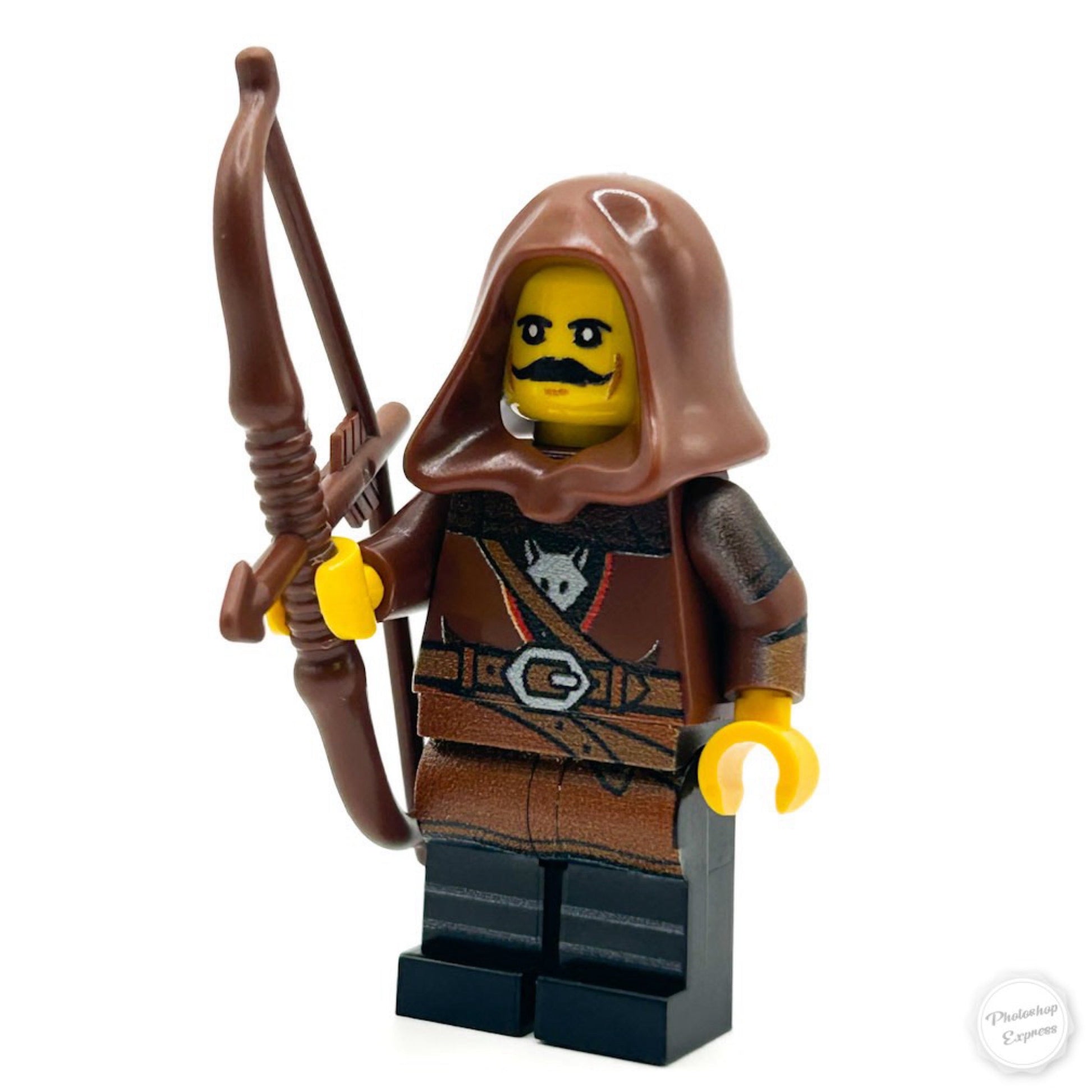 Longbow Archer - Custom Castle Wolfpack Minifigure made using LEGO parts - B3 Customs B3 Customs