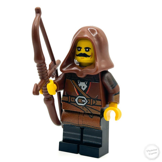 Longbow Archer - Custom Castle Wolfpack Minifigure made using LEGO parts - B3 Customs B3 Customs