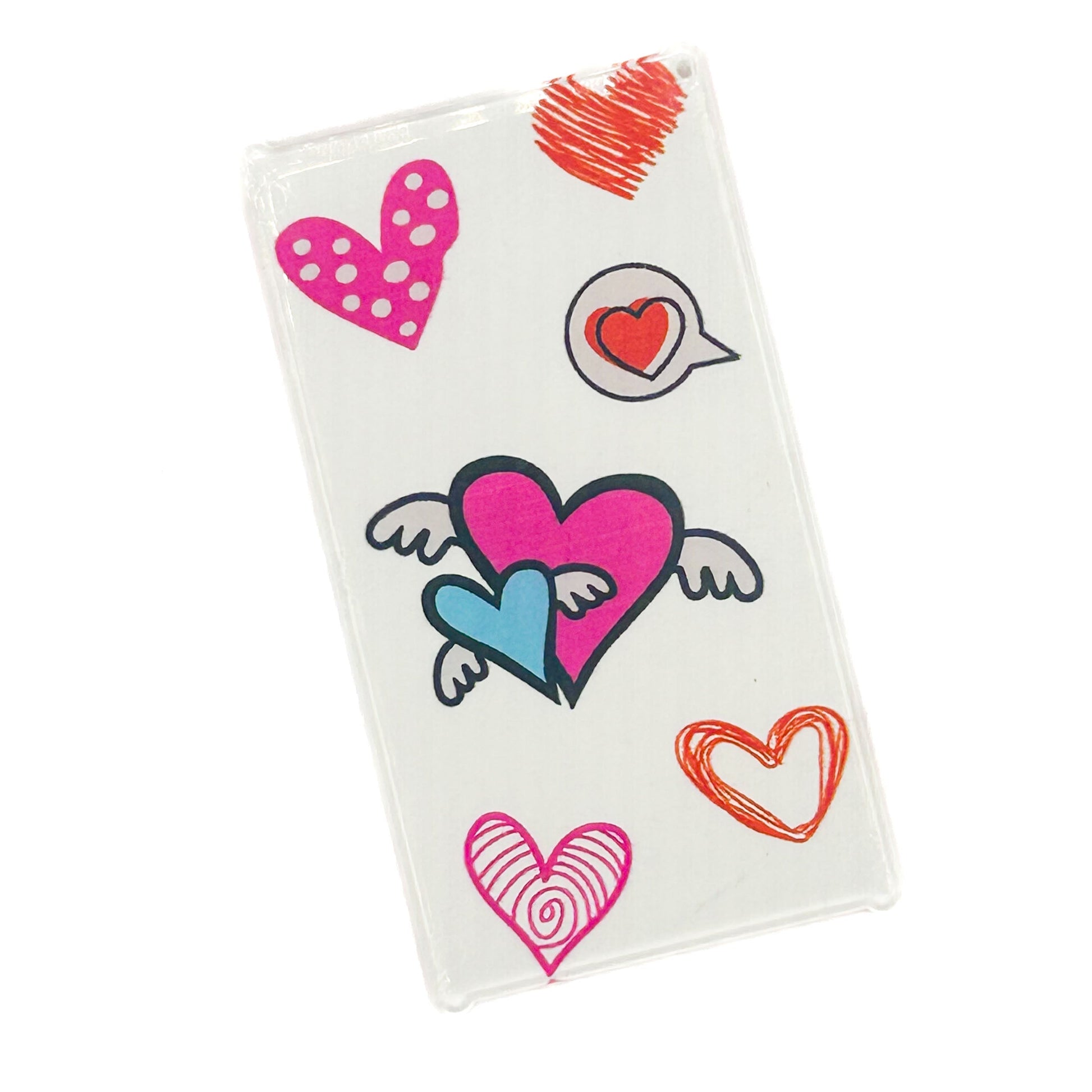 7 Colorful Hearts Valentine's Day 4x6 Glass Window made with LEGO part - B3 Customs B3 Customs