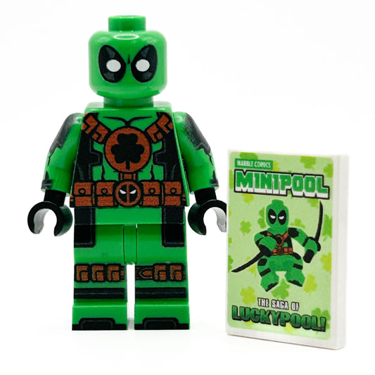 St. Patrick's Day Greenpool #2 Minifig made using LEGO parts B3 Customs